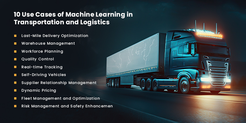 Use cases of ML in Transportation and Logistics